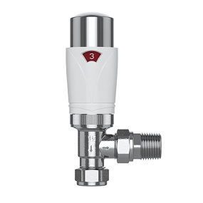 LeoNova Angled TRV (15mm) (White and Chrome)