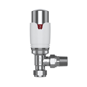 LeoNova Angled TRV (Tulip Style) (15mm) (White and Chrome)