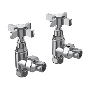 LeoNova Traditional Towel Radiator Valve Angled Pair