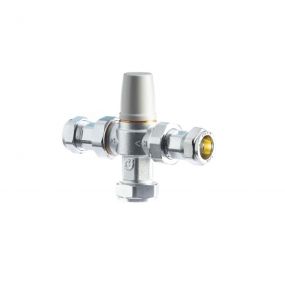 Altecnic Careflo Series 5212 Thermostatic Fail Safe Mixing Valve Universal Mixcal Careflo with Tailpiece and Adaptor (15 x 22mm)