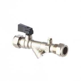 Altecnic 15mm Compression  Double Check Valve Complete With Isolating Valve And Y Pattern Strainer Valve 