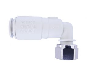 JG Speedfit Plastic Angle Service Valve With Tap Connector White 15mm x 1/2"