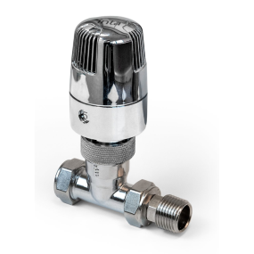 Intatec i-therm Straight thermostatic Radiator Valve (15mm) (Chrome)