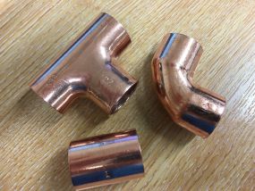 22mm Copper End Feed Fittings Pack (125 Fittings)