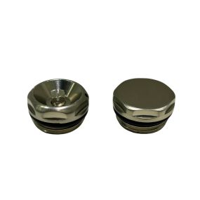 LeoNova Vent and Plug Set (24mm Cap) (1/2 Inch BSP) (Brushed Nickel)