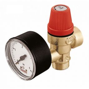 Altecnic 2.5 Bar Safety Relief Valve with Gauge (1/2 Inch MxF Inch BSP)