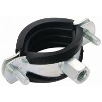 132mm - 137mm Rubber Lined Clip M8/M10 Duel Thread