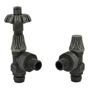Thermostatic Radiator Valve Angled Westminster Pack (Pewter)