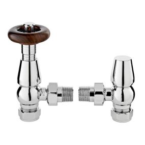Thermostatic Radiator Valve Angled Chelsea Pack (Chrome)