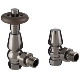 Thermostatic Radiator Valve Angled Chelsea Pack (Black Nickel)