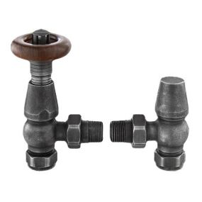 Thermostatic Radiator Valve Angled Chelsea Pack (Pewter)
