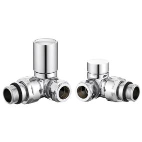 LeoNova Round Corner Manual Radiator Valves Pack (Chrome)