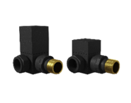 LeoNova Square Corner Manual Radiator Valves Pack (Black)