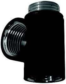 LeoNova Tee Piece for Radiator Valves Heating Element (Black)