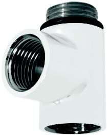 LeoNova Tee Piece for Radiator Valves Heating Element (White)