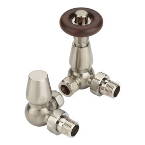 Chelsea Round Corner Thermostatic Radiator Valve Pack (Satin Brushed Nickel)