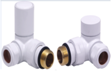 LeoNova Round Corner Manual Radiator Valves Pack (White)