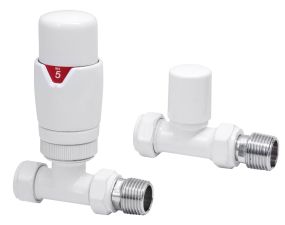 LeoNova Round Straight Thermostatic Radiator Valve Pack (White)
