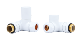 LeoNova Round Corner Manual Dual Fuel Radiator Valves (White)