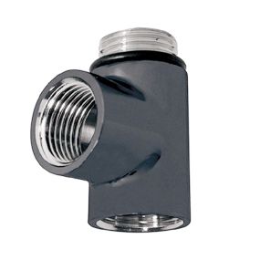 LeoNova Tee Piece for Radiator Valves Heating Element (Grey RAL7012)