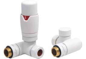 LeoNova Round Corner Dual Fuel Thermostatic Radiator Valve Pack (White)