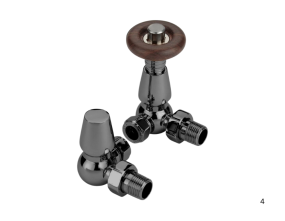 LeoNova Chelsea Corner Thermostatic valve (Black Nickel)
