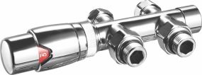 LeoNova H Block Twin TRV Straight (Chrome)