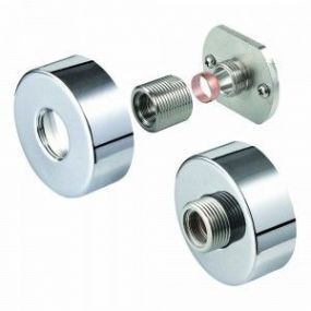 Chrome Plated Base Wall Mounted Brackets ( Pair ) 1/2"