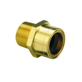 Copper Push-Fit Male Straight Connector 22mm x 3/4"