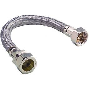 Flexible Tap Connector 15mm x 1/2" x 900mm Long (WRAS Approved)