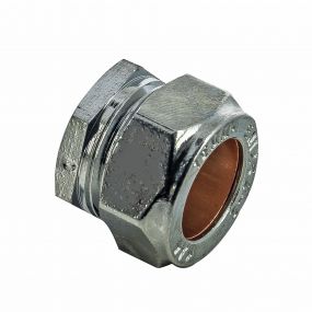 Compression Chrome Plated Stop End 22mm
