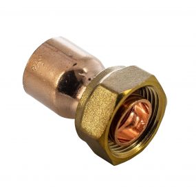 Copper End Feed Straight Cylinder Union 22mm X 1"