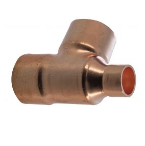 Copper End Feed Reduced Tee 22mm X 15mm X 22mm