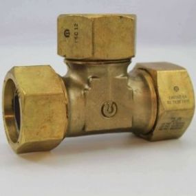 TracPipe Brass AutoFlare Equal Tee Gas Pipe Fitting - 22mm