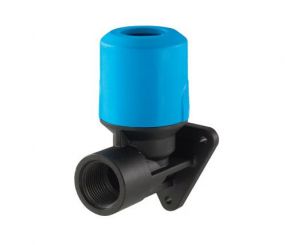 JG Speedfit Pushfit MDPE Wall Plate Elbow 90 Degree Plastic (20mm x 1/2 Inch BSP)