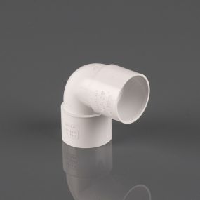 40mm Waste Solvent Weld Knuckle 90 Bend (WHITE)