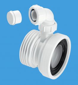 McAlpine WC-CON1V Straight Rigid Pan Connector With Boss 110mm