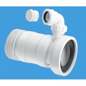McAlpine WC-F26RV Straight Flexible Pan Connector With Vent Boss 170mm - 410mm