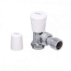 Caleffi altecnic - 10mm (includes 8mm reducer) Eres Angled MANUAL RADIATOR VALVE c/w Drain-Off Tail Piece
