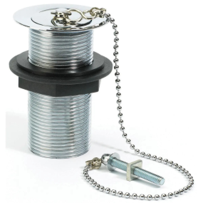 Embrass Peerless Stainless Steel Unslotted Basin Waste with Chrome Plug (1.1/4 Inch BSP)