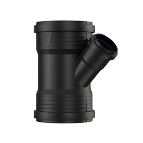 Pipelife Master3 Plus Acoustic Soil Triple Socket Reducing Branch (110/50mm) (45 Degrees)