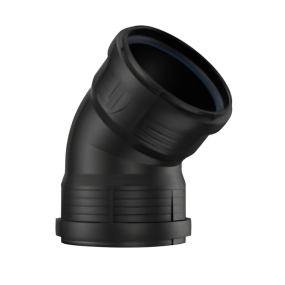 Pipelife Master3 Plus Acoustic Soil Double Socket Bend (110mm) (45 Degrees)