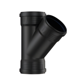 Pipelife Master3 Plus Acoustic Soil Triple Socket Branch (110mm) (45 Degrees)