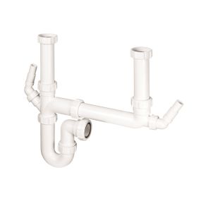 McAlpine Double Bowl Space Saver With Two Nozzles (1.1/2 Inch)