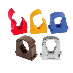 Coloured Hinged Pipe Clips