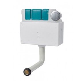 Keyplumb Pneumatic Concealed Cistern with Chrome Dual Flush Button