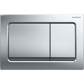 Geberit Alpha01 Square Flush Plate (Dual Flush) (213 x 16 x 142mm) (Gloss Chrome)