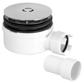 McAlpine Brass Shower Trap Mercedes Grid (90mm) (Chrome Plated)