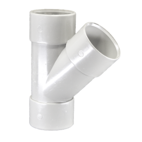 Solvent Weld Y Tee 45 degree branch
