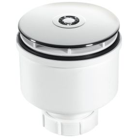 McAlpine Vertical Shower Trap Chrome Plated Brass (90mm)